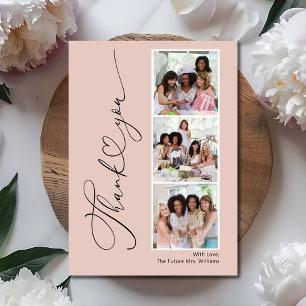 Carte de remerciements photo de la Fête des mariée