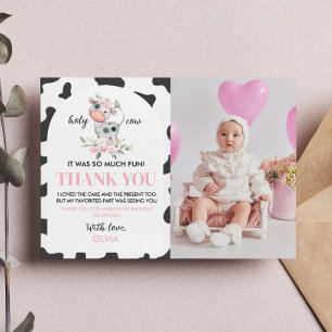 Carte de remerciements photo de l'anniversaire de 