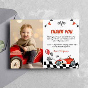 Carte de remerciements photo de l'anniversaire de 