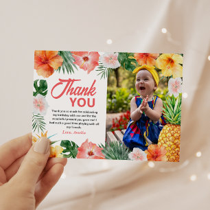 Carte de remerciements photo de l'anniversaire de