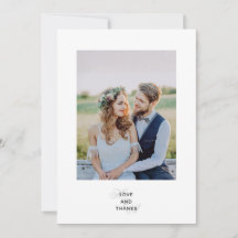 Photo de mariage avec monogramme en écriture éléga