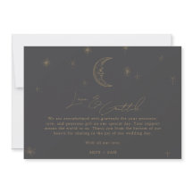 Photo de mariage céleste d'étoile et de lune avec
