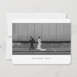 Carte De Remerciements Photo de mariage classique formel arrondi