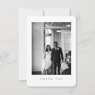 Carte De Remerciements Photo de mariage formel arrondi classique