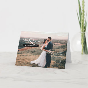 Carte De Remerciements Photo de mariage personnalisée