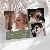 Photo de mariage vert sauge Souvenirs faits avec a