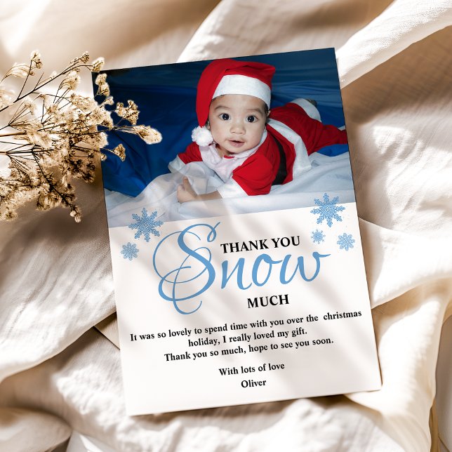 Carte De Remerciements Photo de Noël de jolis enfants (Créateur téléchargé)