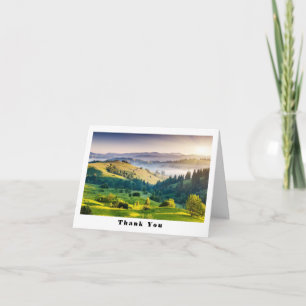 Carte De Remerciements Photo de paysage naturel des collines ondoyantes