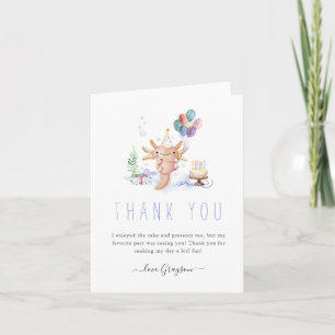Carte De Remerciements Photo de remerciement aquarelle d'Axolotl mignon