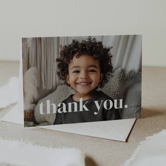 Carte De Remerciements Photo du 2e anniversaire - deux (Créateur téléchargé)