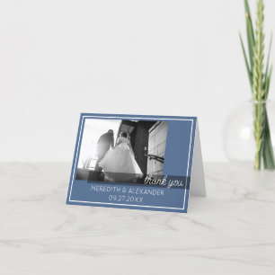Carte de remerciements photo Dusty Blue Two