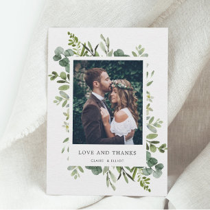 Carte de remerciements photo Eucalyptus Green Foli