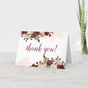Carte De Remerciements Photo faite sur commande florale de mariage
