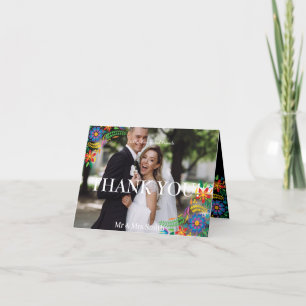 Carte De Remerciements Photo Fleurs mexicaines 