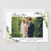 Photo florale blanche verte de mariage d'aquarelle