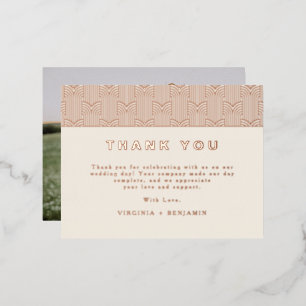 Carte de remerciements photo Foil moderne