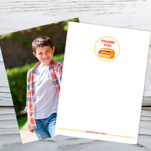 Carte de remerciements photo Hot Dog