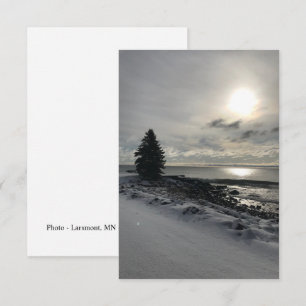 Carte De Remerciements Photo Larsmont Minnesota Lac Supérieur