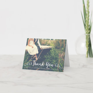 Carte de remerciements photo mariage