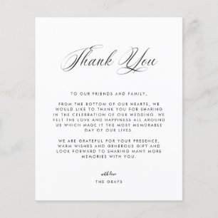 Carte de remerciements photo mariage