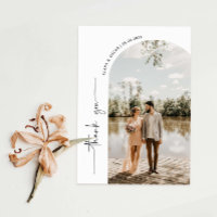 Carte de remerciements photo Mariage Arch Frame