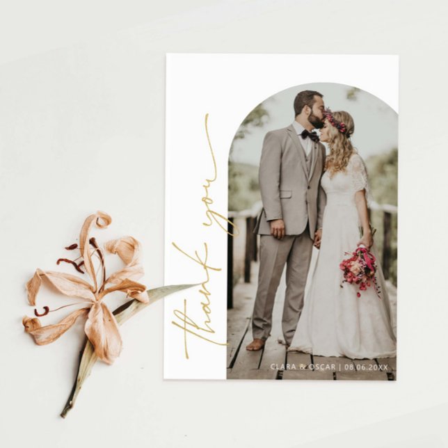 Carte de remerciements photo Mariage Arch Frame (Créateur téléchargé)