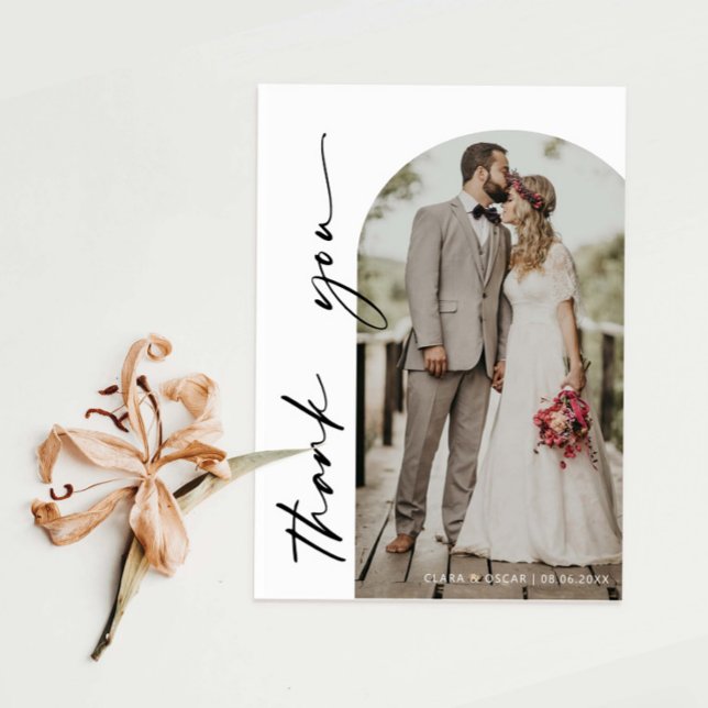 Carte de remerciements photo Mariage Arch Frame (Créateur téléchargé)