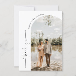 Carte de remerciements photo Mariage Arch Frame