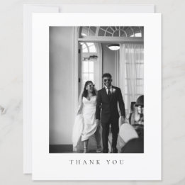 Carte de remerciements photo Mariage classique du