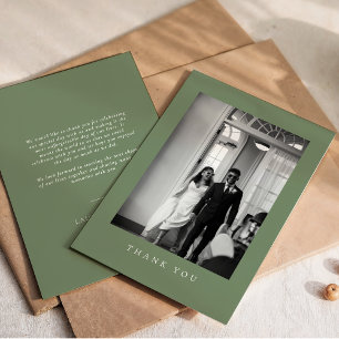Carte de remerciements photo Mariage classique Sag