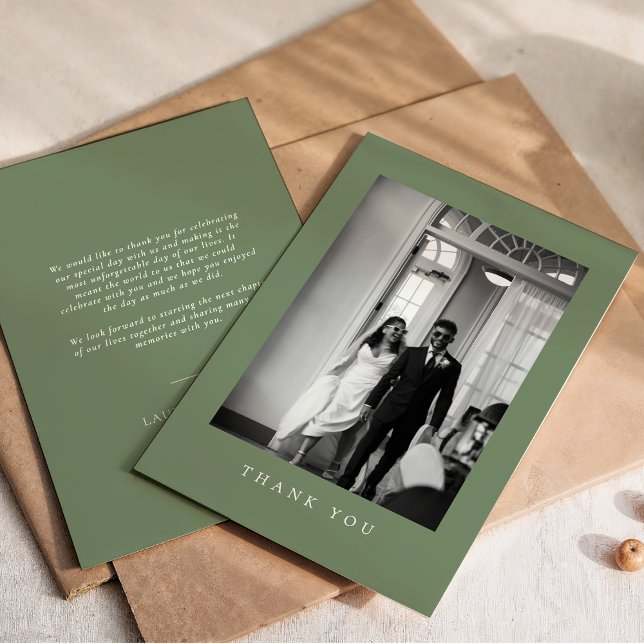 Carte de remerciements photo Mariage classique Sag (Créateur téléchargé)