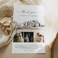 Carte de remerciements photo Mariage de Las Vegas