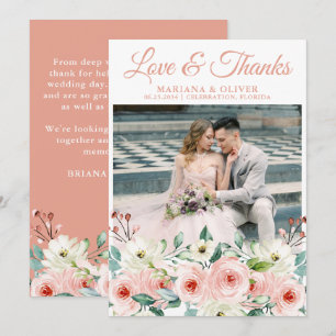 Carte de remerciements photo Mariage de pêche