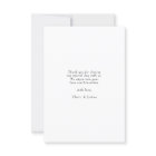 Carte de remerciements photo Mariage de script let