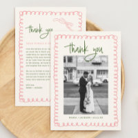 Photo Mariage rose et vert dessinée à la main