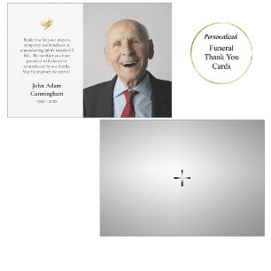 Carte De Remerciements Photo minimaliste Mémorial chrétien orthodoxe