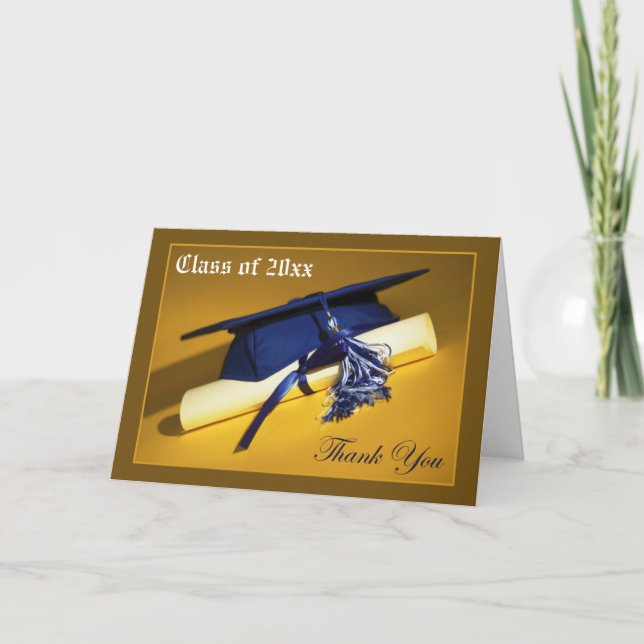 Carte De Remerciements Photo personnalisée (à l'intérieur) Graduation Tha (Devant)