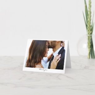 Carte De Remerciements Photo personnalisée minimaliste simple et élégant
