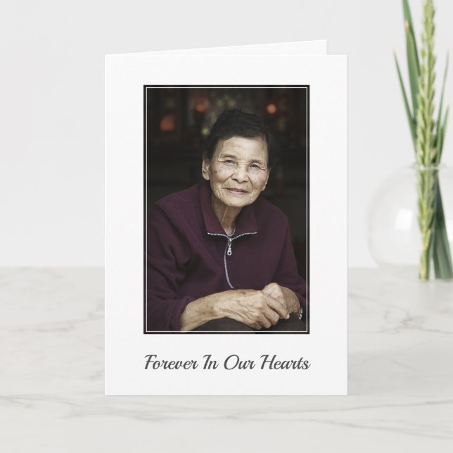 Carte De Remerciements Photo personnalisée Sympathy Bereavement funéraill (Devant)