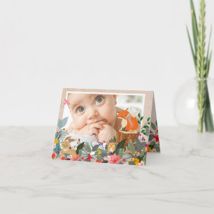 Carte de remerciements photo pliée Alexandra