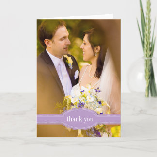 Carte de remerciements photo pour Mariage, Lavende