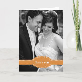 Carte de remerciements photo pour Mariage, Orange