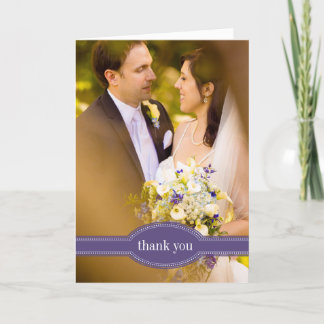 Carte de remerciements photo pour Mariage, Purple
