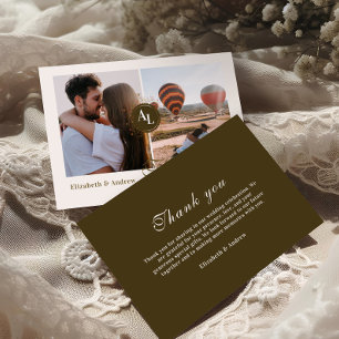 Carte De Remerciements Photo Rococo Floral Antique Frame Mariage