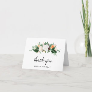 Carte de remerciements photo Rose d'automne