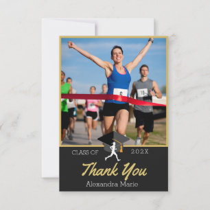 Carte De Remerciements Photo Runner félicitations banner diplômé Banner