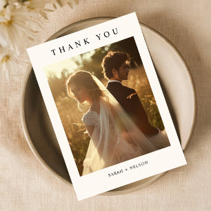 Carte De Remerciements Photo simple de table de mariage