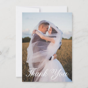 Carte De Remerciements Photo simple Mariage Ajouter votre salutation
