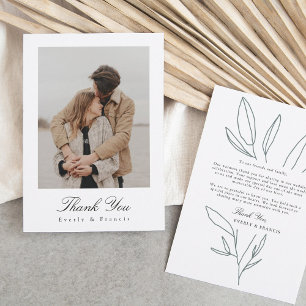 Carte de remerciements photo simple Mariage de tig