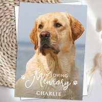 Photo simple Pet Memorial personnalisé Sympathie C